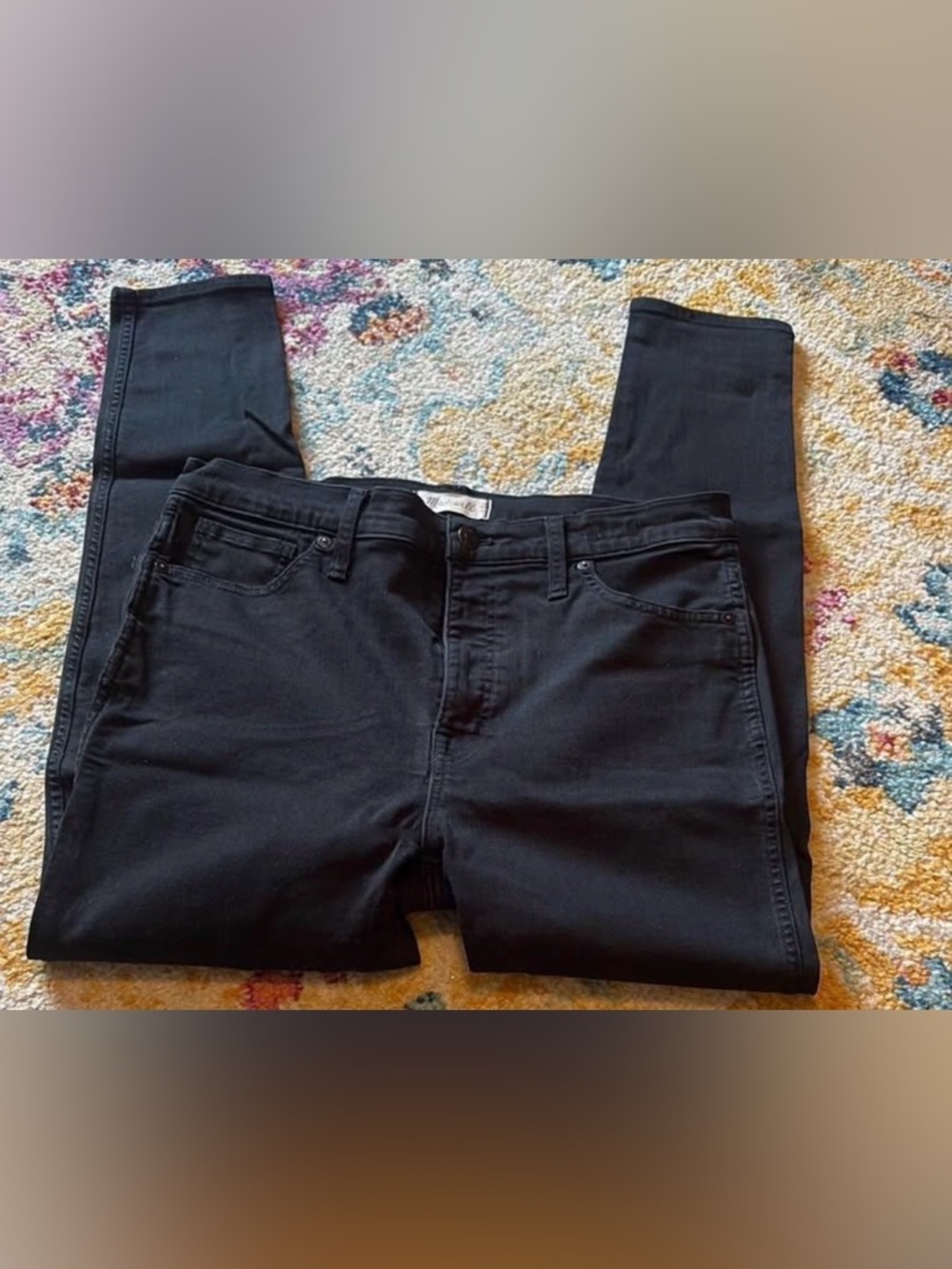 Madewell 10” High Rise Black Denim Skinny Jeans-sz. 31
